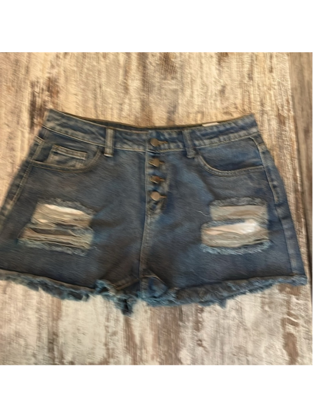 Y2K Styled by You Distressed on Purpuse Denim Shorts from Shein Size 30 - Picture 4 of 6